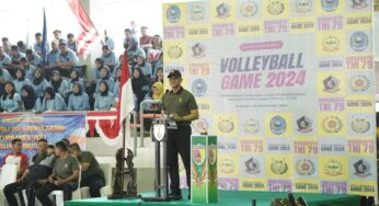 Tingkatkan Silaturahmi Sambut HUT TNI, Mayjen Rudy Saladin Resmikan Pertandingan Voli
